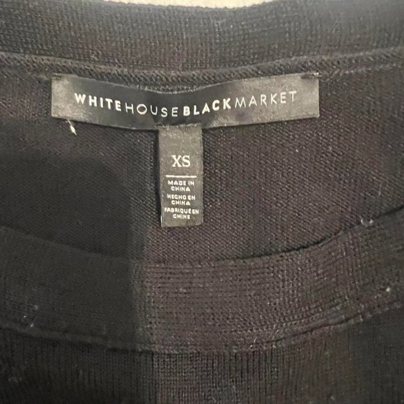 White House Black Market Black Knit Top - Picture 4 of 4